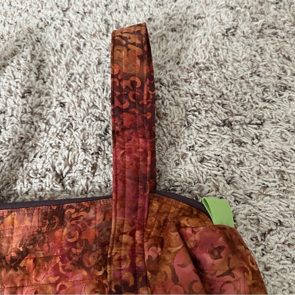 Handmade Pink Orange Tie Dye Quilted Embroidered Boho Bag Hippie Indie - Picture 4 of 16